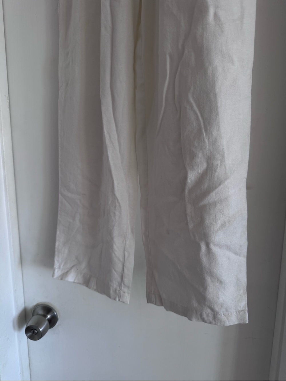 Mango Drawstring Linen-Blend Pants in White - Picture 3 of 8